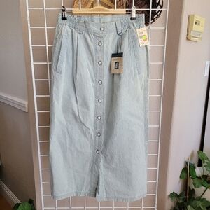 Woolrich Light Wash Denim Long Skirt SZ 10